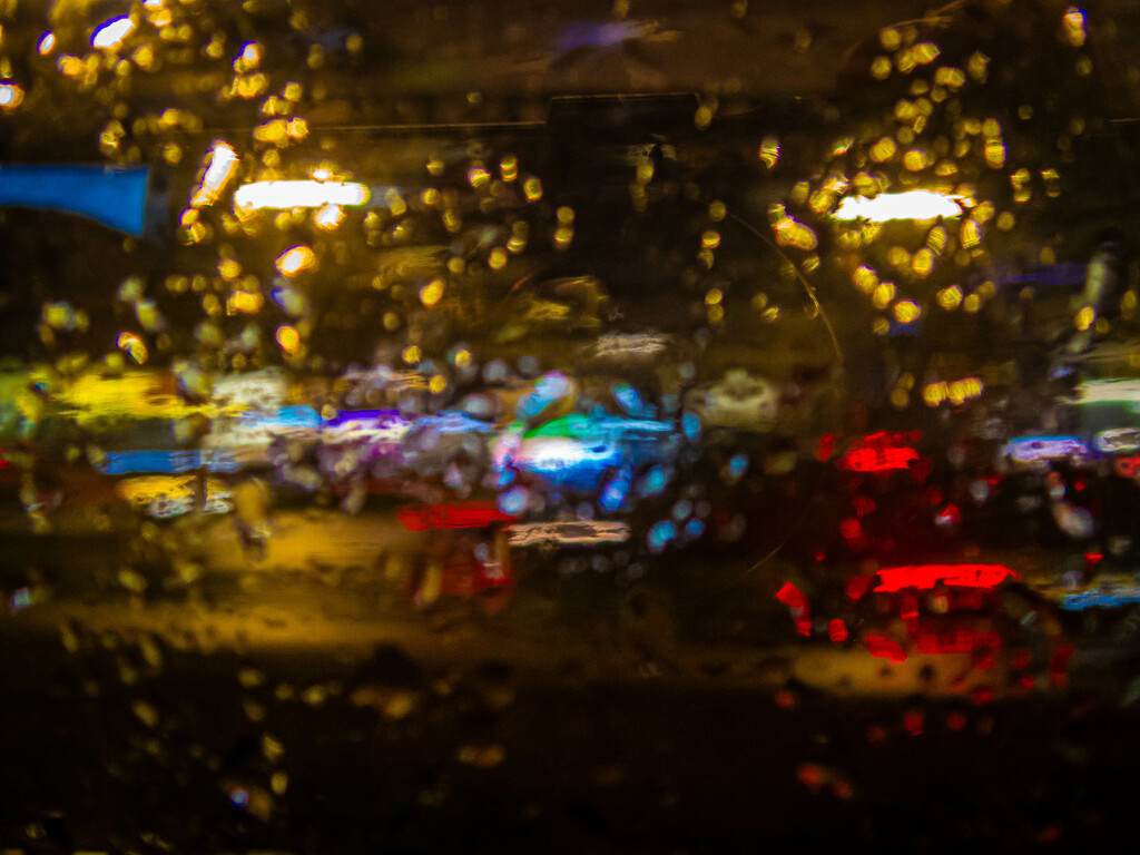City lights in the rain by haskar