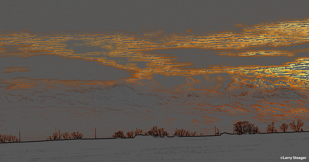 Prairie sunset artistic by larrysphotos