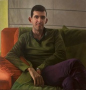 21st Dec 2023 - "Fran on the sofa". Oil on canvas