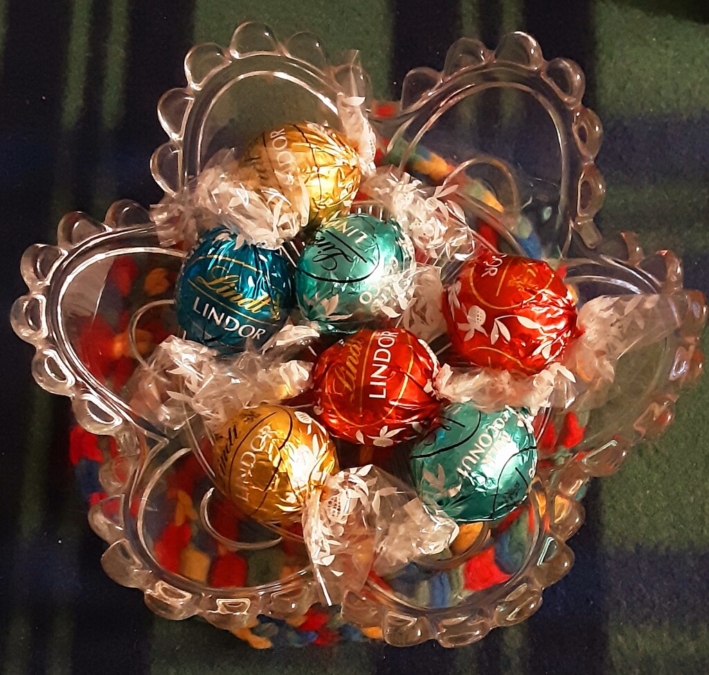 Chocolates in colourful foil wrappings by grace55