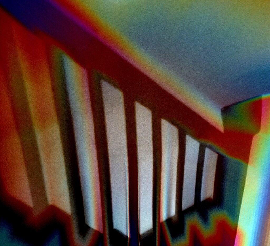 Stairway Railing Shadow—enhanced by mcsiegle