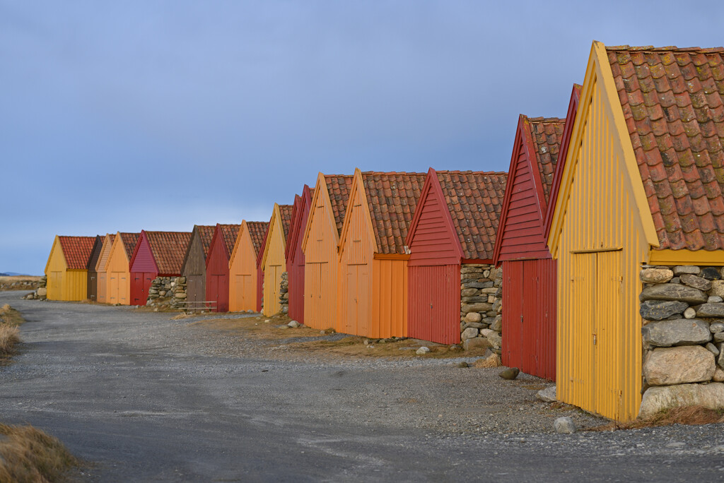 Painted boathouses by clearlightskies