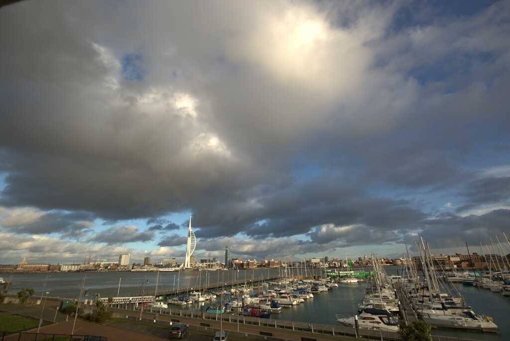 Dramatic sky in Portsmouth Harbour - Weds 3rd January 2024 by pen_slacke