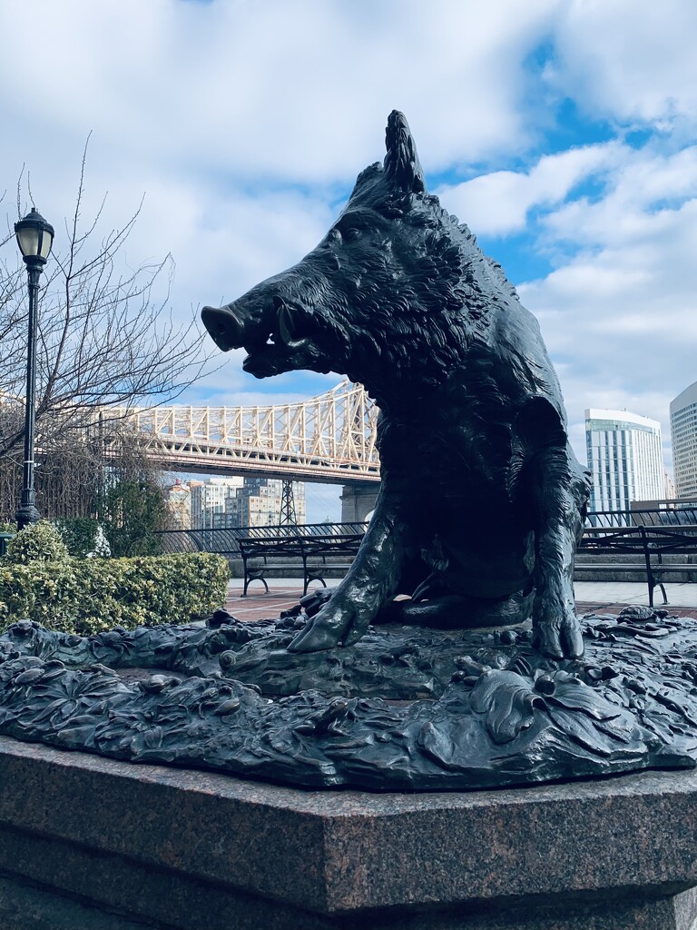 Boar Statue at Sutton Place by blackmutts