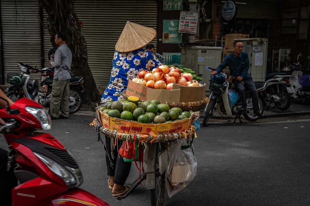 Colourful street vendor; Hanoi by pusspup