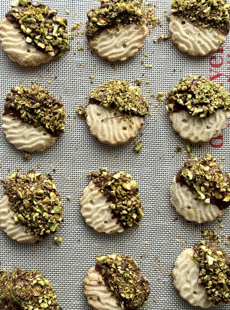 Choloate Orange and Pistachio Shortbread by eviehill