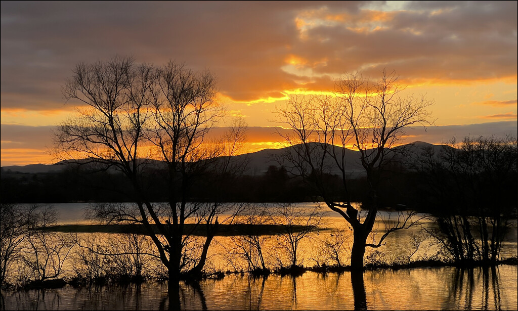7 - Sunset over the Floods, Malvern by marshwader