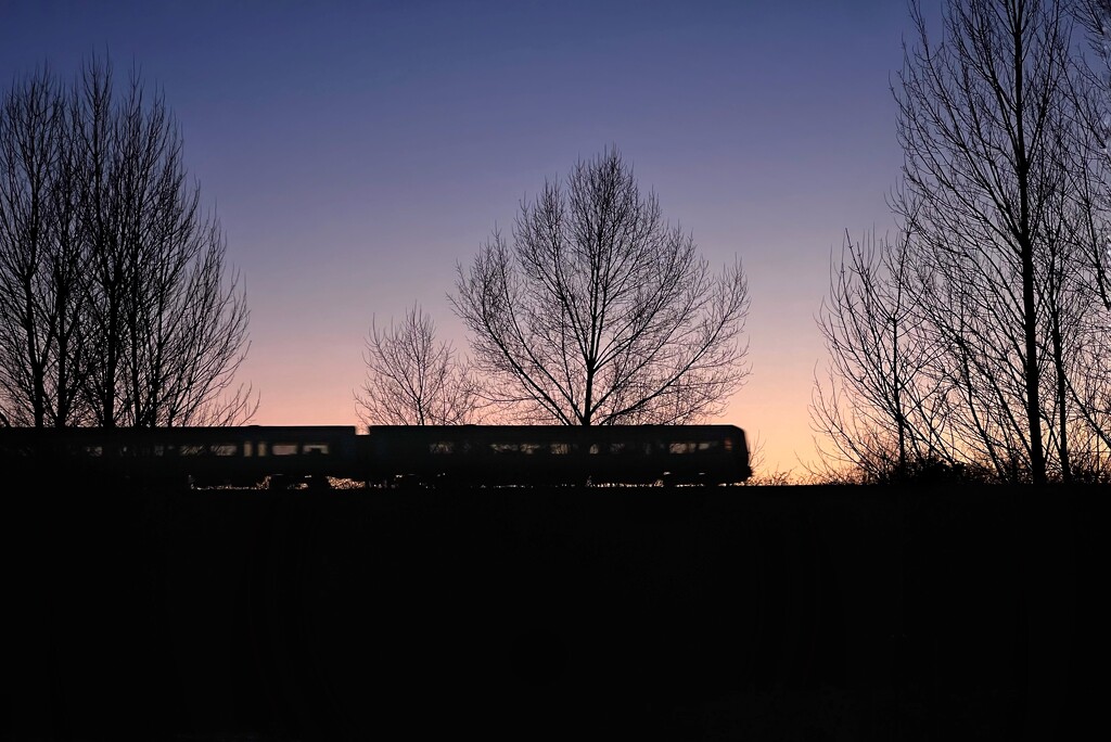Sunset train ride by gaillambert