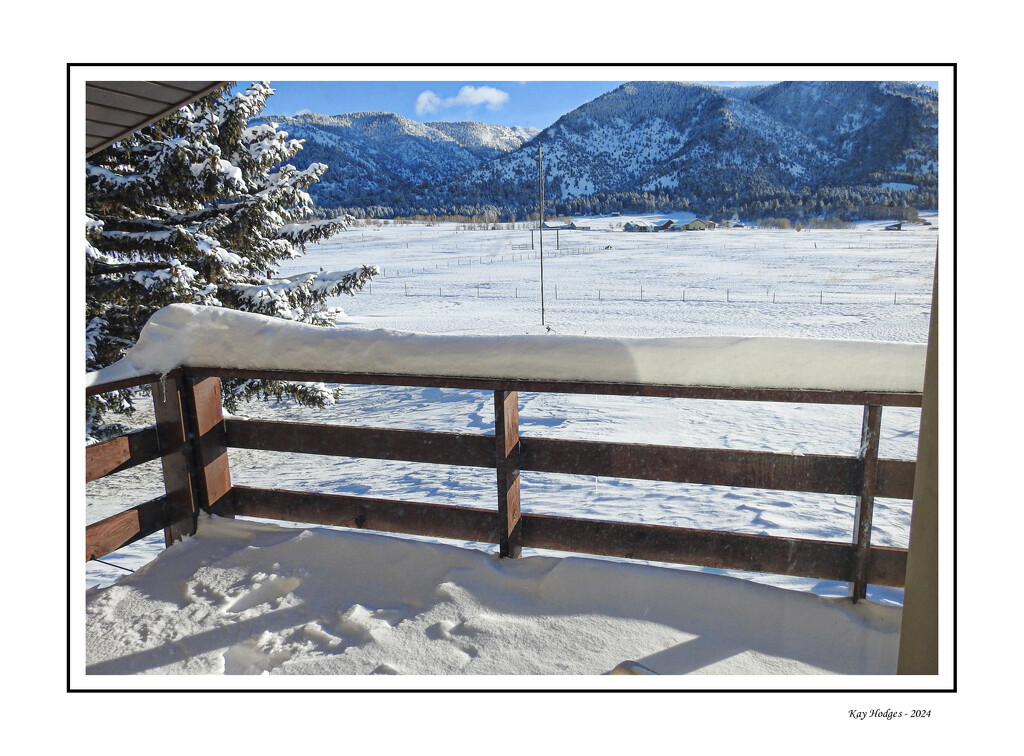 Balcony Snow by kbird61