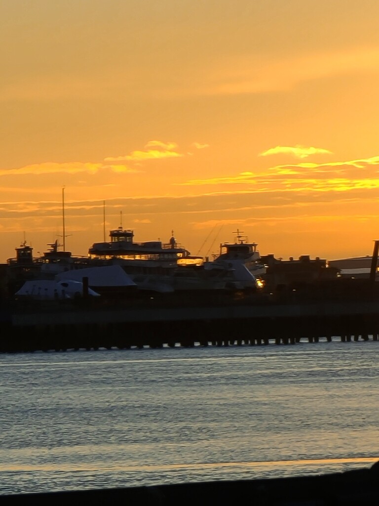 Sunrise from the ferry by danjh