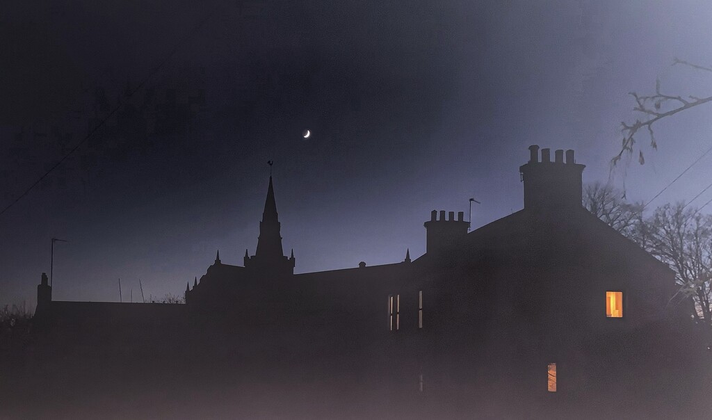 New moon on a cold night….. by billdavidson