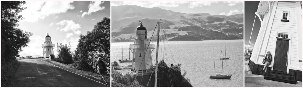 3 views of Akaroa lighthouse by kali66