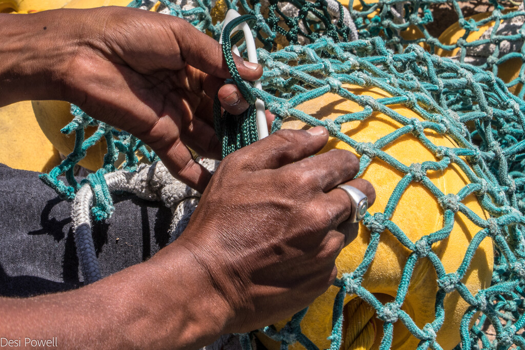 Fishing Net Repairs by seacreature