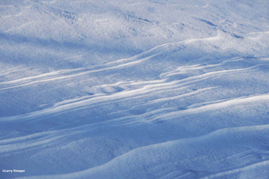 Wind made patterns in the snow by larrysphotos
