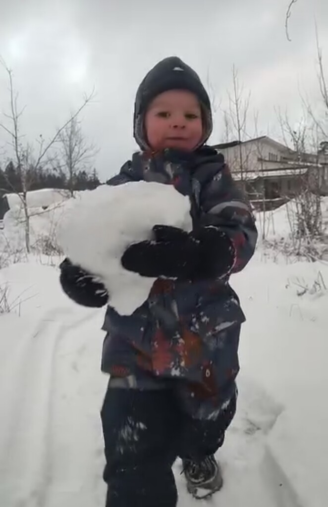 Fred youngest Grandson in Boras Sweden having a great time  by Dawn