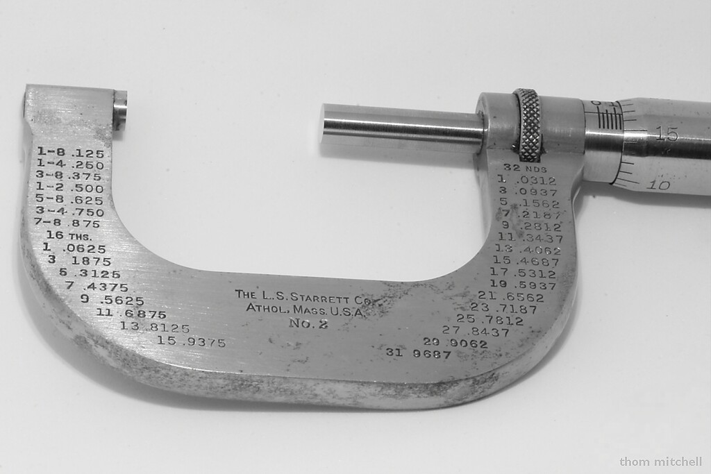 1.142": Micrometer screw gauge (B&W) by rhoing
