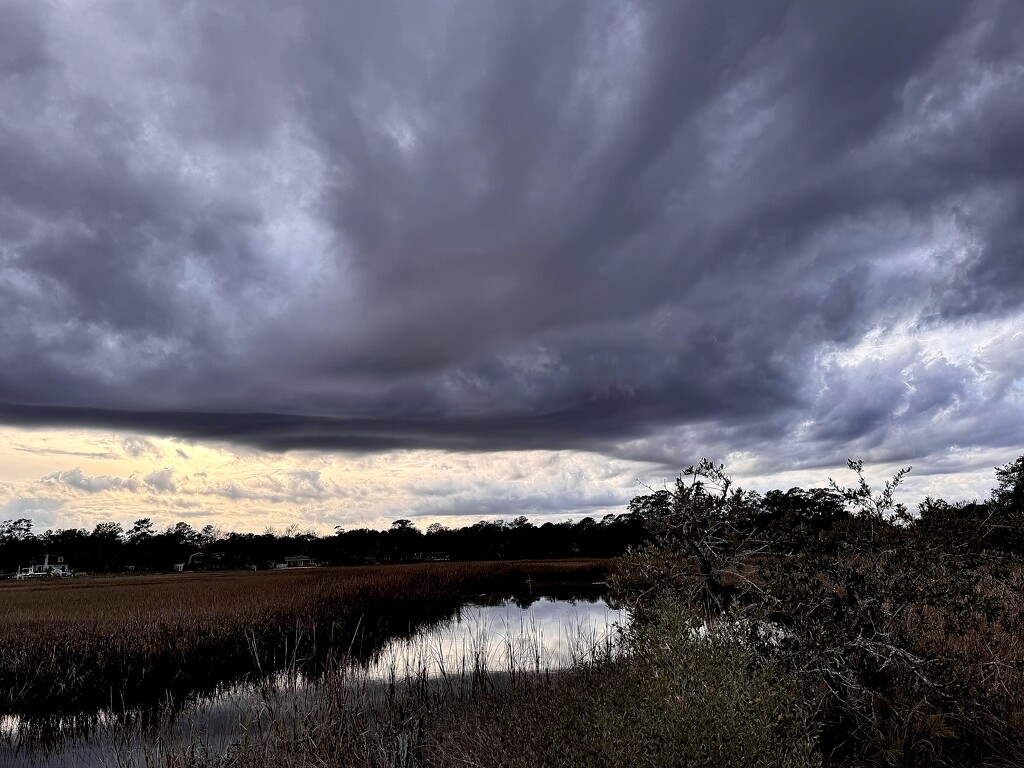 Marsh clouds and light by congaree