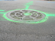 23rd Jan 2024 - Manhole with Green Markings 