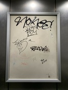24th Jan 2024 - Graffiti heart in a lift. 