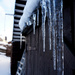 Icicles from the shed roof by valpetersen