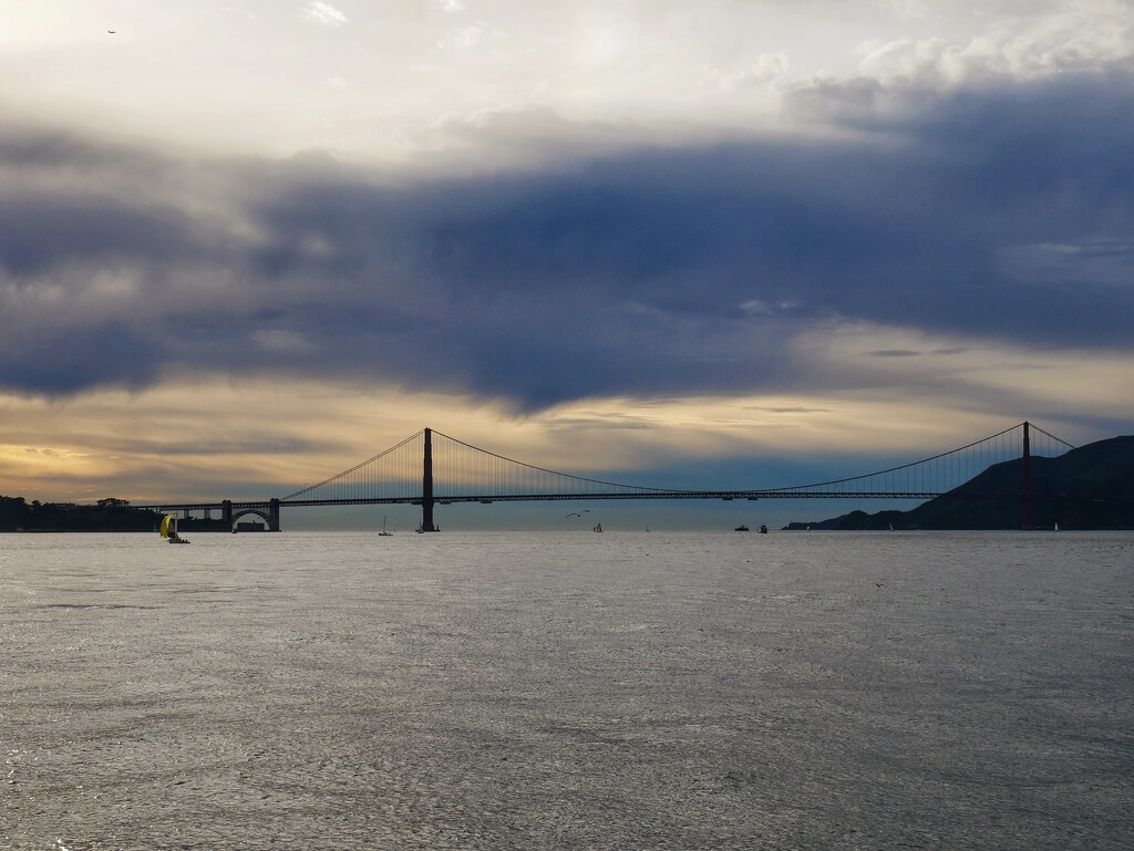 Golden Gate Bridge at sunset by ljmanning