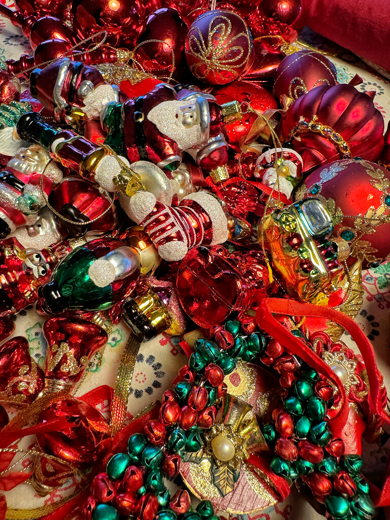 Red ornaments.  by cocobella