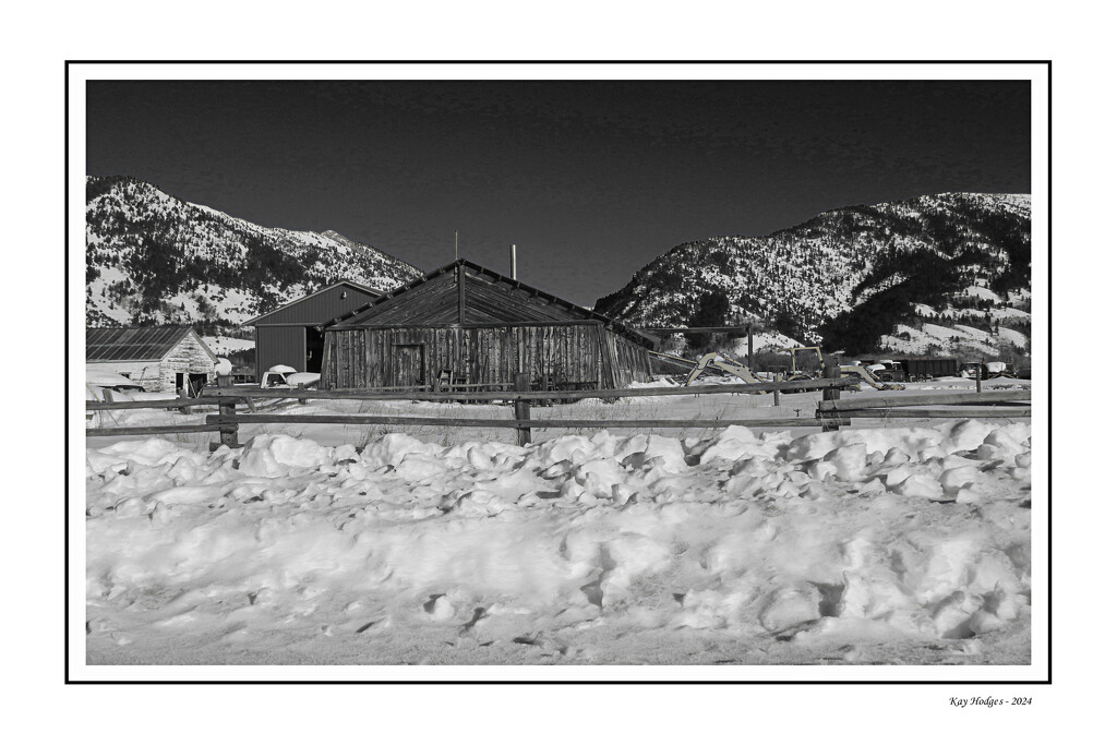 BW Barn - Winter by kbird61