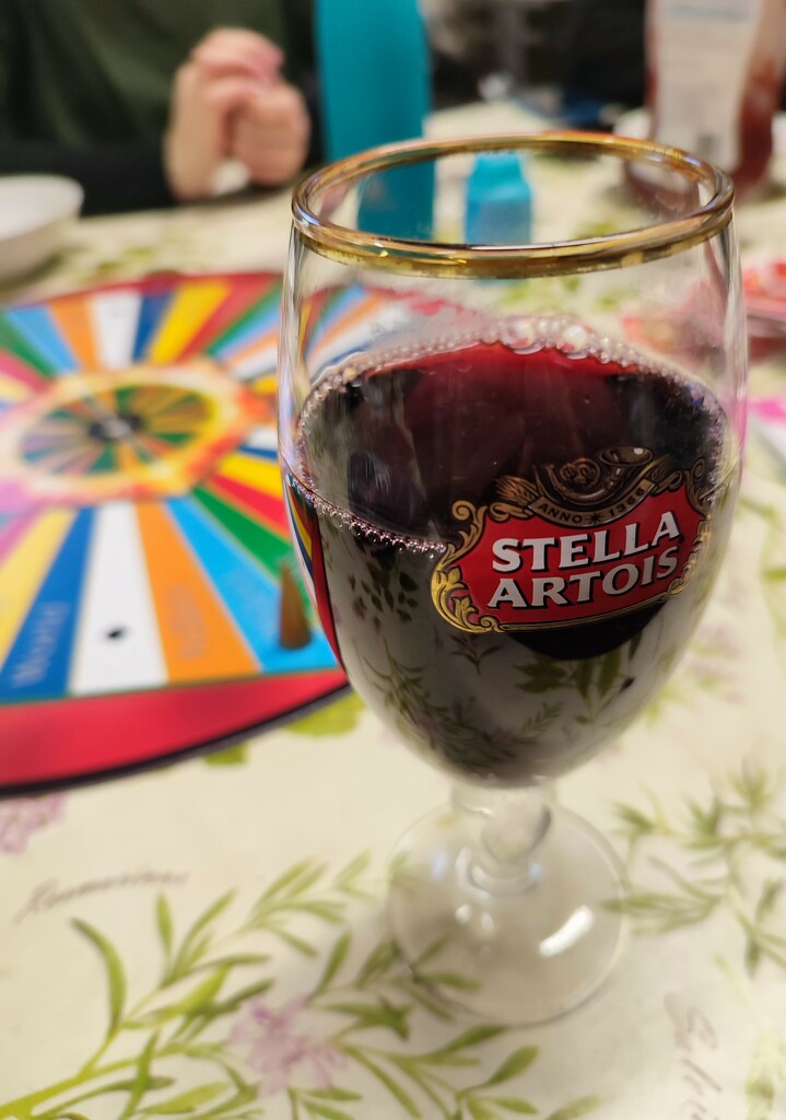 Wine in a Stella glass  by boxplayer