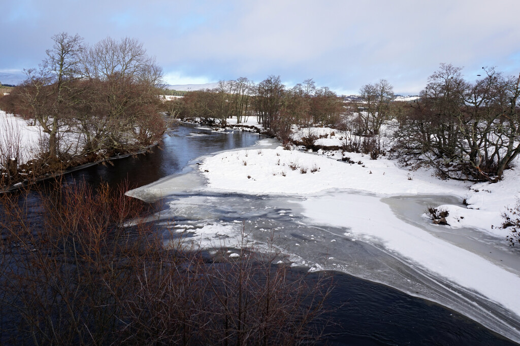 Icy Banks of the Spey at Kingussie by valpetersen
