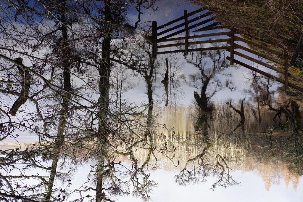 Floodwater Sky with fence by valpetersen