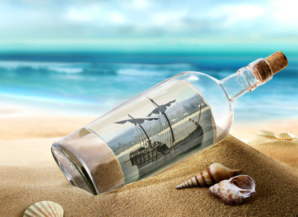 Ship in a Bottle by onewing
