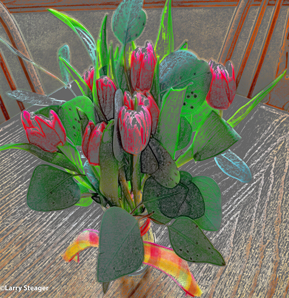 Birthday Tulips artistic by larrysphotos