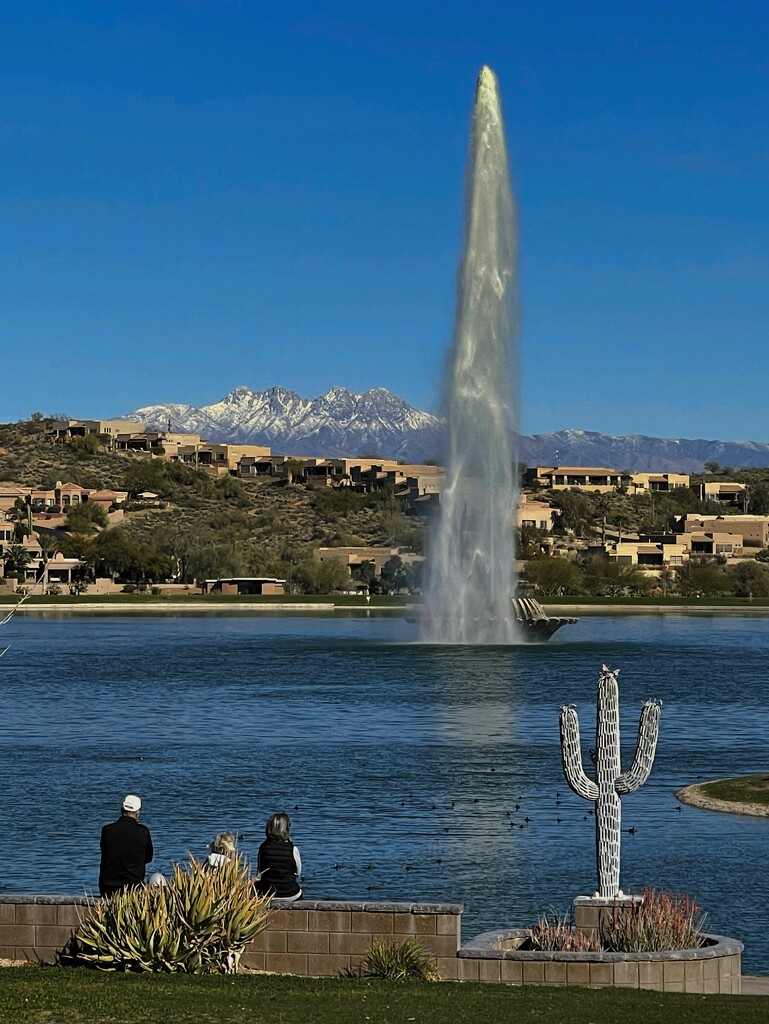 2 12 Fountain, lake, 4 Peaks by sandlily