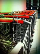 14th Feb 2024 - Rank of Shopping Carts with a Flash of Red