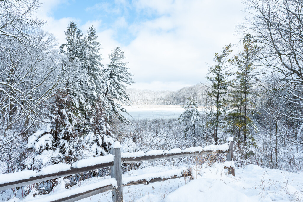 snowy scene by lac laran by myhrhelper