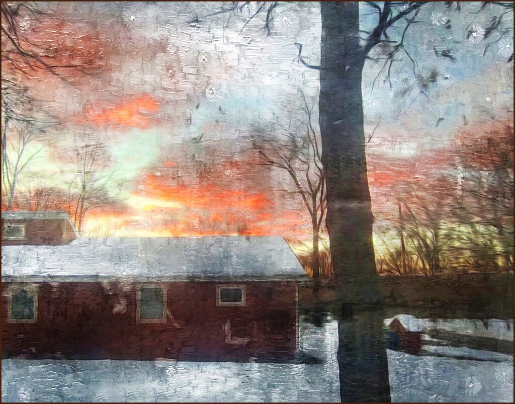 Sunrise Through My Dirty Window by olivetreeann