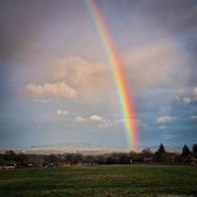 22nd Feb 2024 - A rainbow after the hail