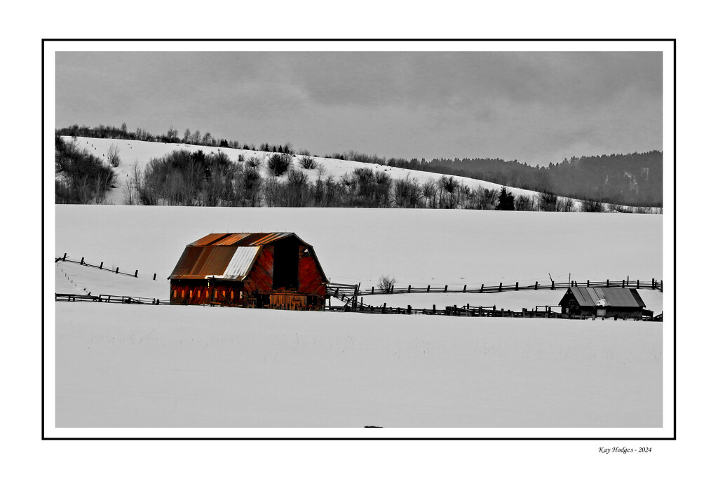 Red Color Pop Barn by kbird61