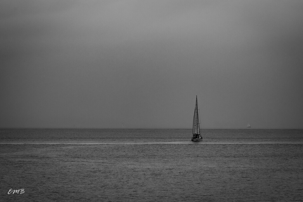 Sailing away  negative space by theredcamera
