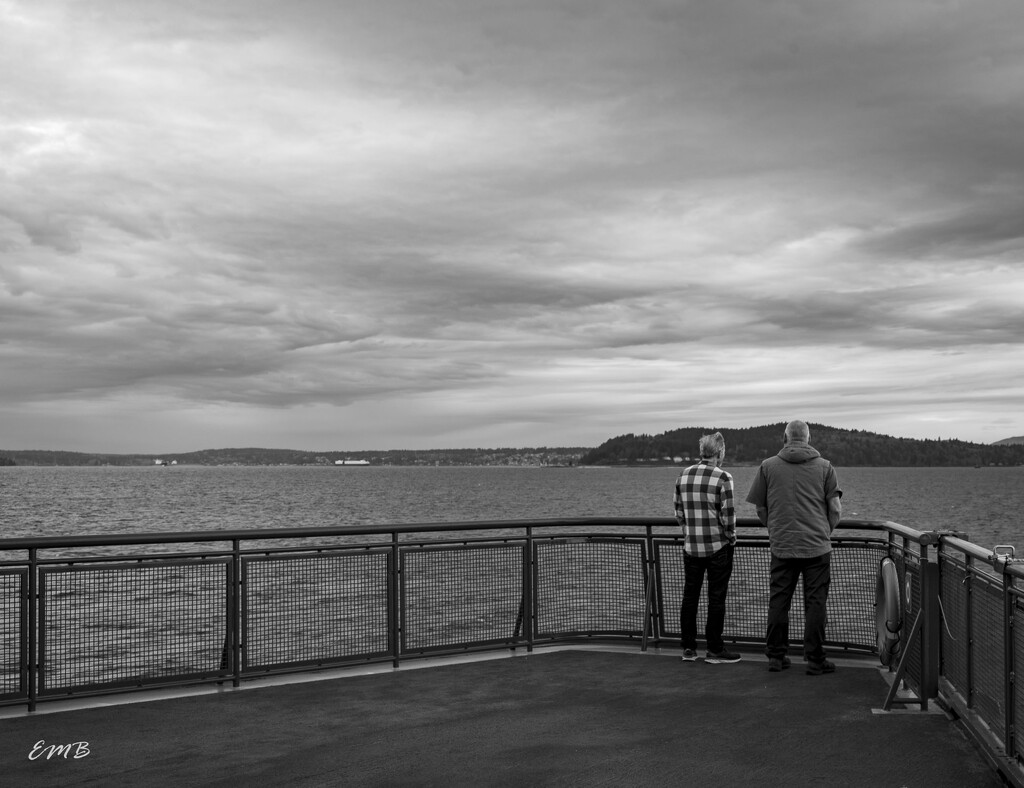 Two guys on a ferry by theredcamera
