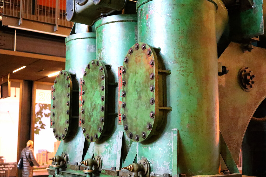 Machinery displayed at Battersea Power Station. by neil_ge