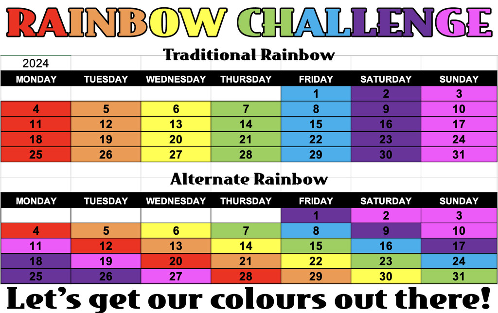 Rainbow Challenge for March by koalagardens