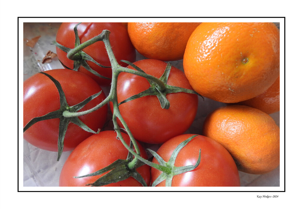 Red Tomatoes & Oranges by kbird61