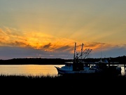 27th Feb 2024 - Shrimp boat and marsh sunset