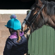 27th Feb 2024 - Leading her horse…..