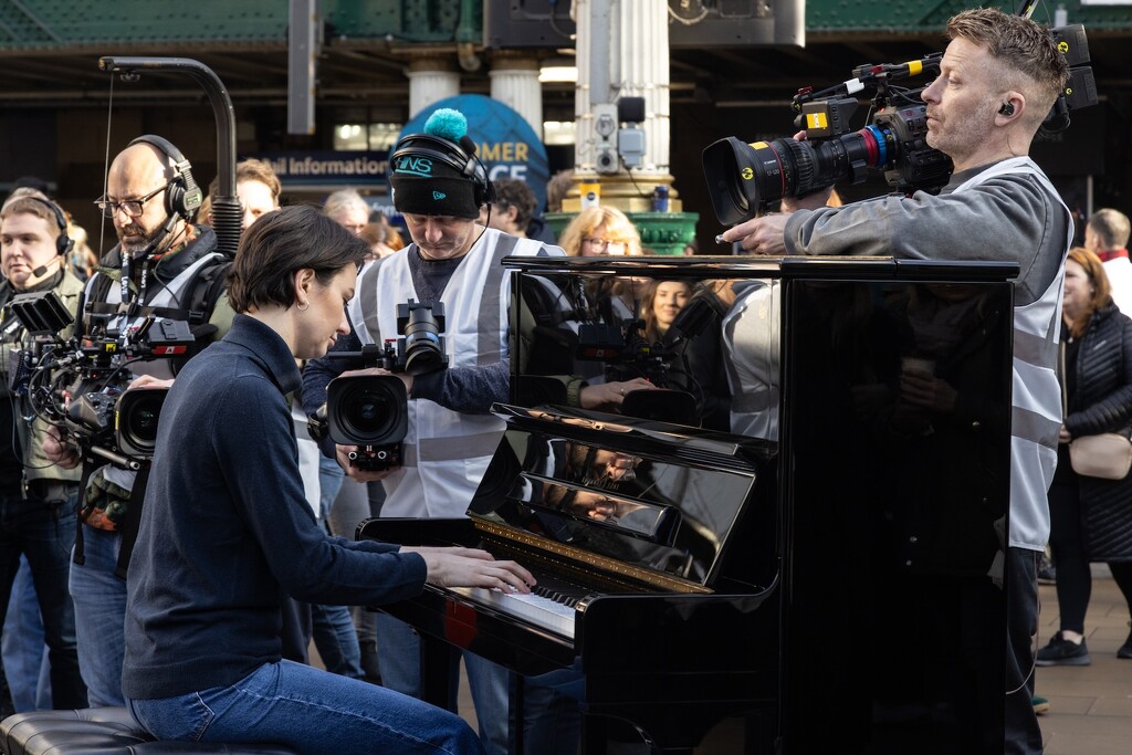 Pianist and film crew. by billdavidson