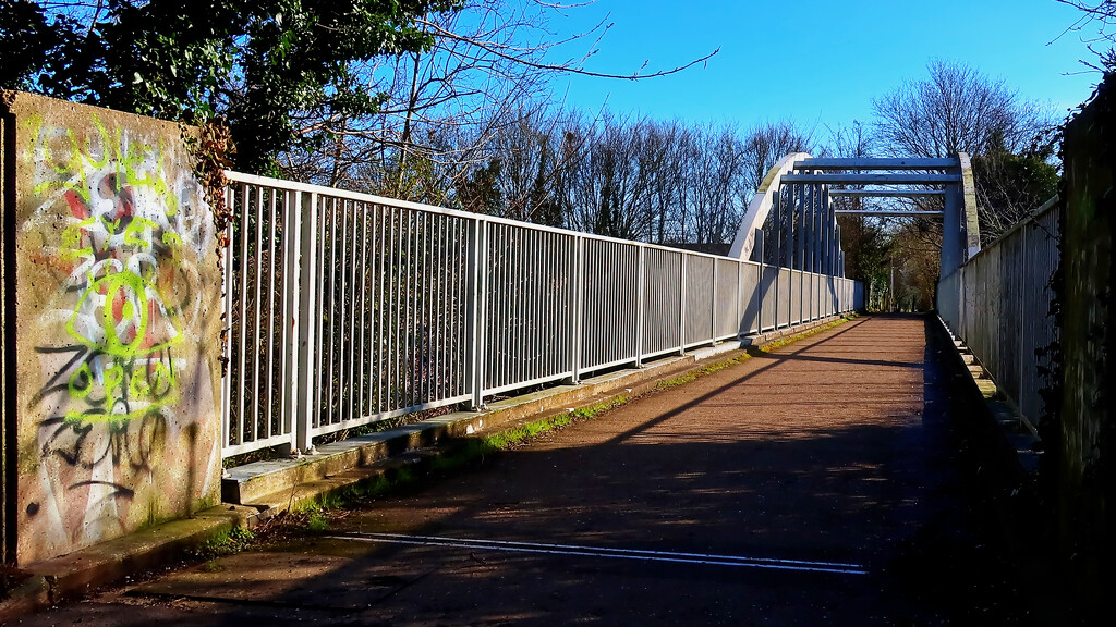 Foot bridge over the A1M by neil_ge