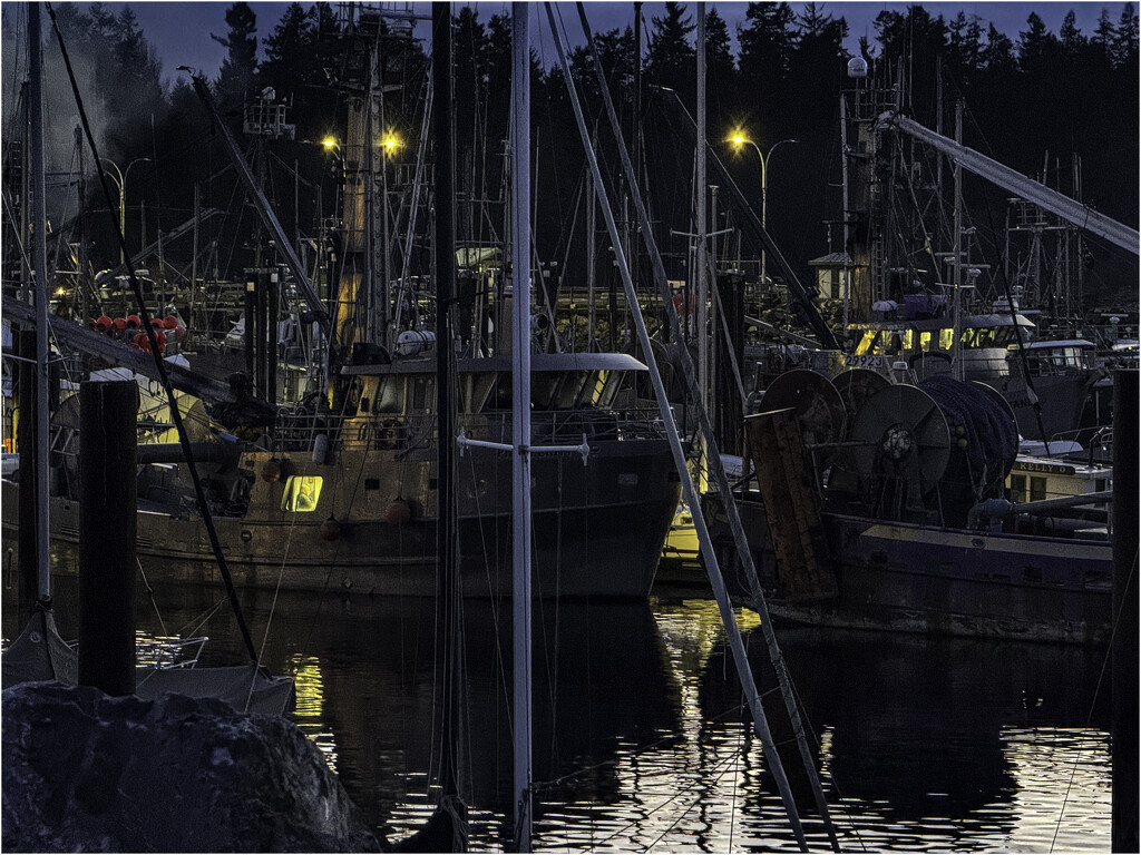 Boats at Night by sandy2017