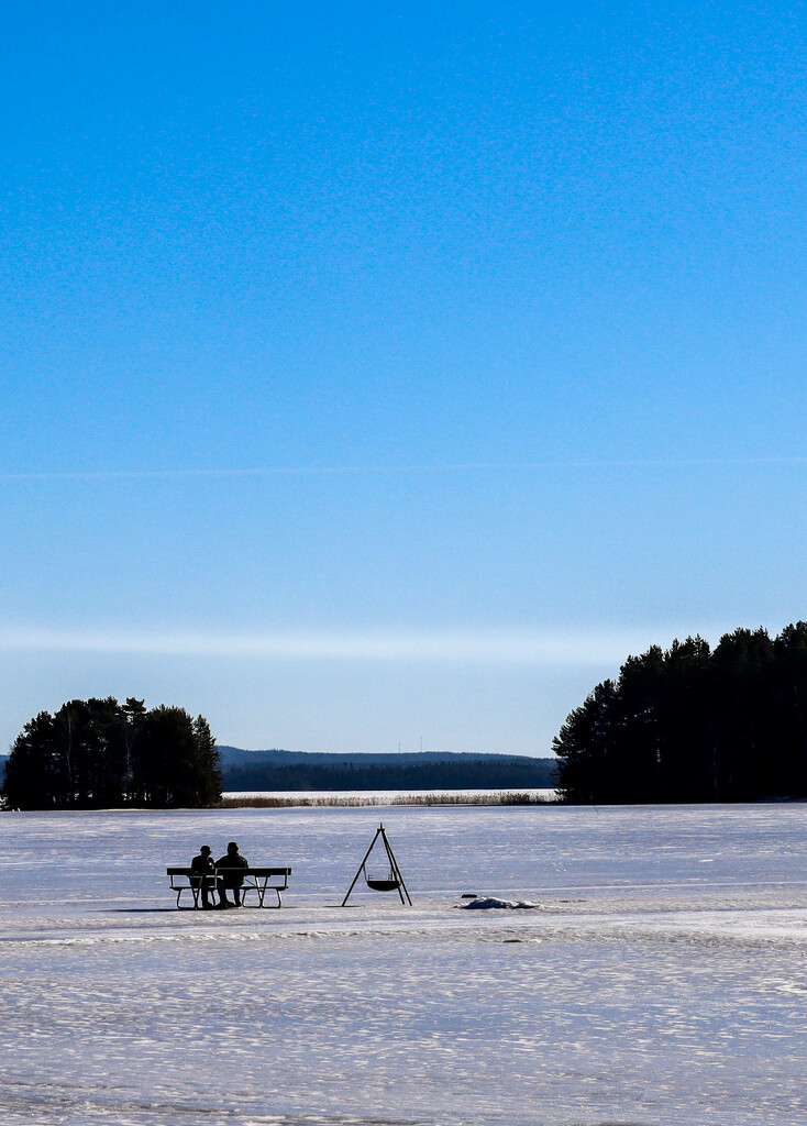 Ice skaters taking a break by ankers70