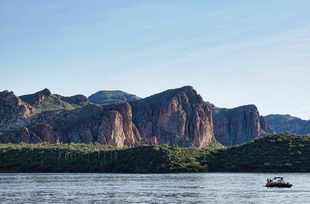 3 10 Superstition Mountains on Lake Saguaro by sandlily